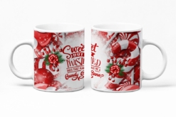 Ceramic Coffee Mug - 11oz - Candy Cane