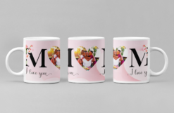 Ceramic Coffee Mug - 11oz - MOM Heart Monogram